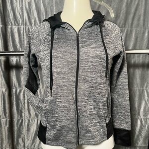 Danskin Women's Black and Gray Zip-Up Jacket